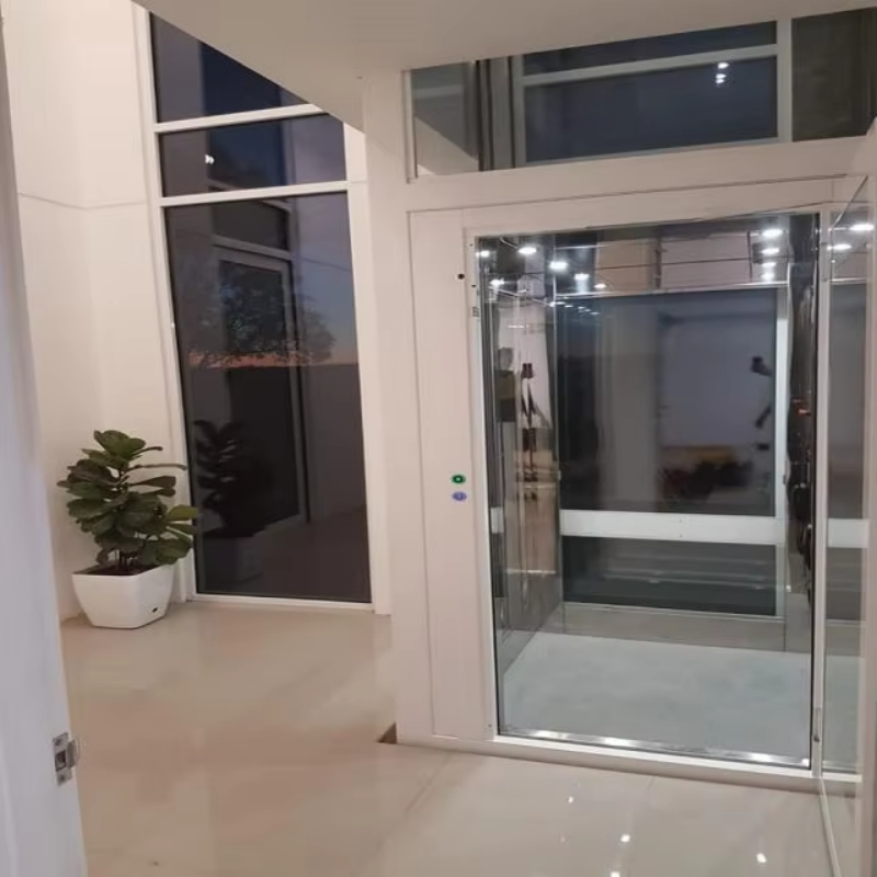 VTEV109 Ascensores Elevadores Štýlový sklenený vilový výťah pre súkromný dvojpodlažný dom