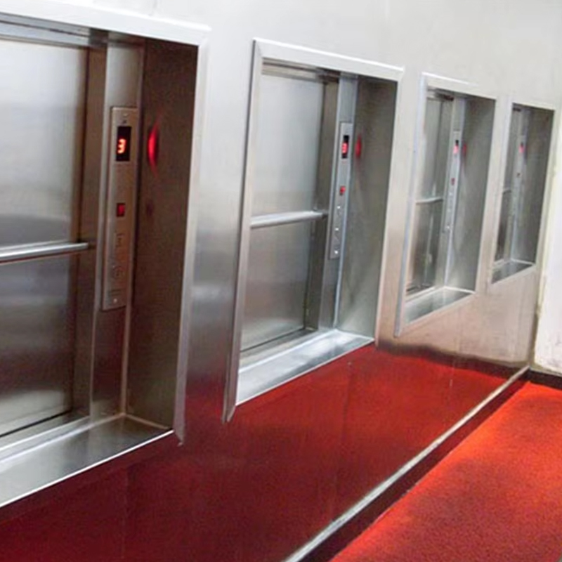 VTEF108 Elektrický bezprevodový striedavý výťah s PVC podlahou pre reštauráciu a hotelovú kuchyňu