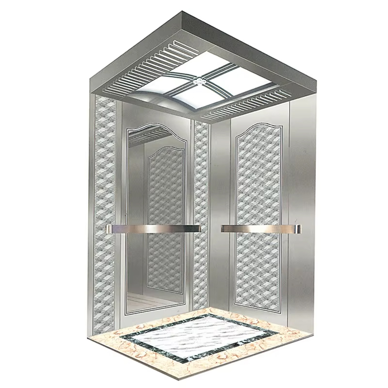 VTEP121 Hot Sell NV Model 6-8 osôb 630 kg AC moderný výťah v budove výťahu pre cestujúcich s PVC podlahou z nehrdzavejúcej ocele