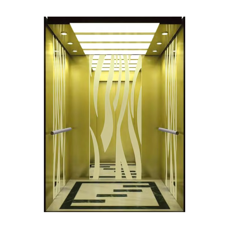 VTEP121 Hot Sell NV Model 6-8 osôb 630 kg AC moderný výťah v budove výťahu pre cestujúcich s PVC podlahou z nehrdzavejúcej ocele
