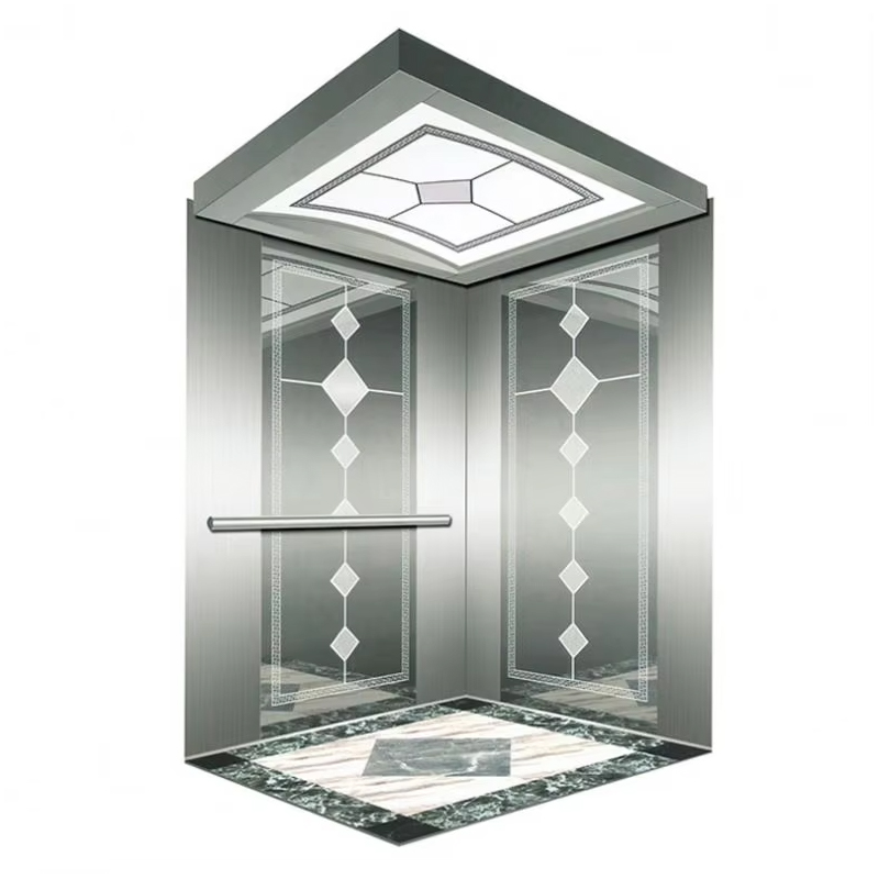 Kabína osobného výťahu VTSP134 s energeticky účinným stropom LED Konštrukcia z nehrdzavejúcej ocele Certifikovaná ISO9001 1 rok záruka