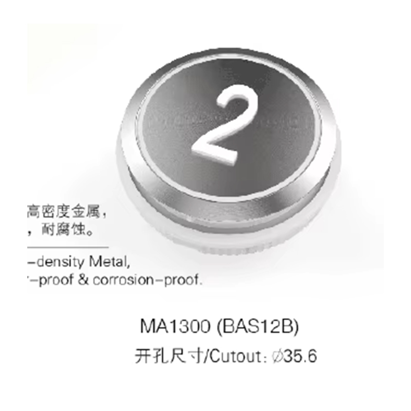 VTSP359 Čína Hot Selling BST Elevator Reset 22 mm Black Push LED Nerezová oceľ Vodotesná ISO9001 certifikovaná 1-ročná záruka Model